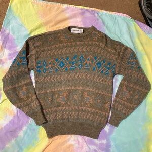 McGregor Crewneck Sweater - brown and Teal